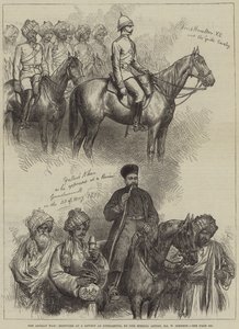 The Afghan War, Sketches at a Review at Gundamuck